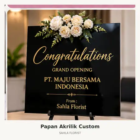 Papan Bunga Akrilik Singosari Malang